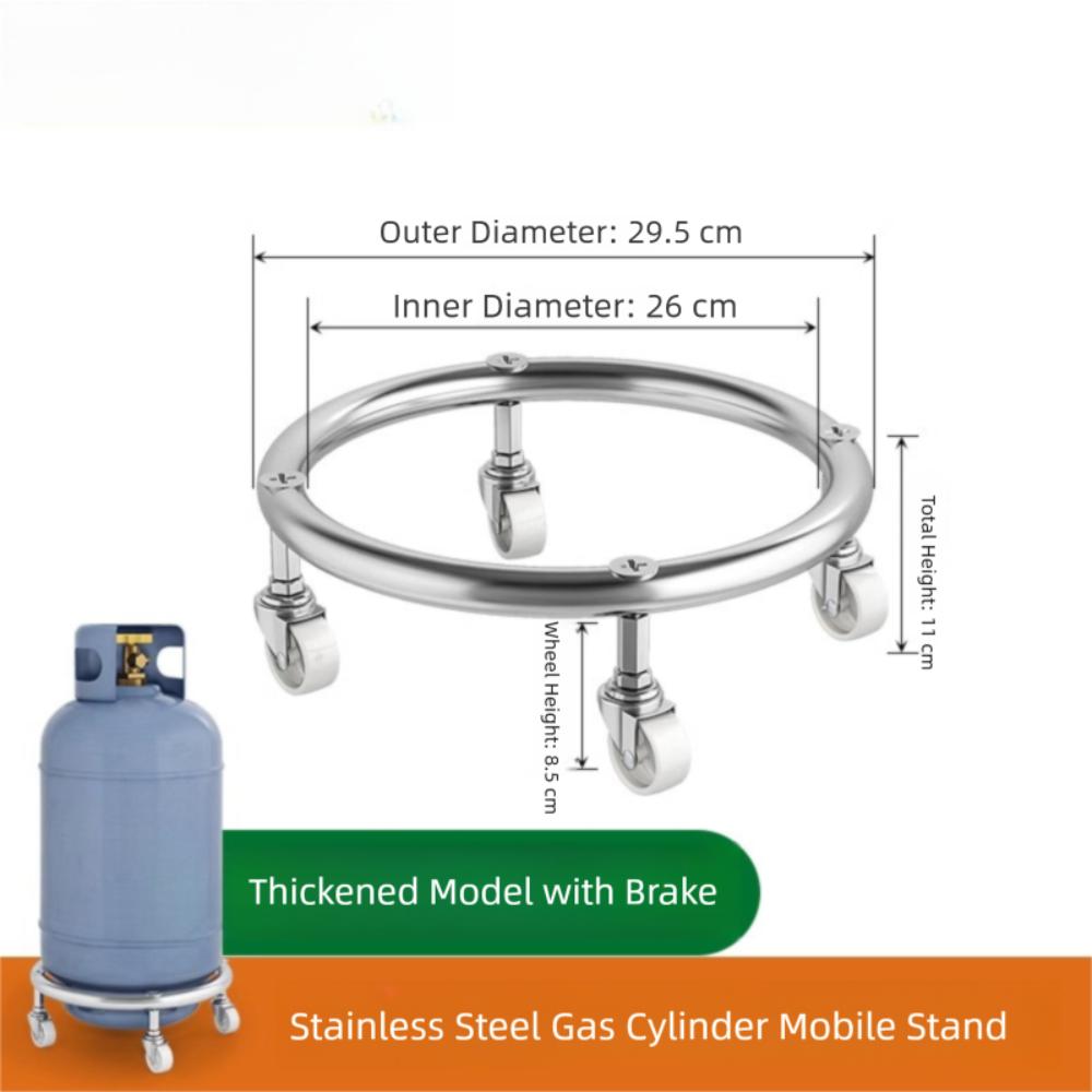 Mit Rädern Materialhandhabungstablett Edelstahl Aufbewahrungstablett Propanflaschenhalter Heimgebrauch