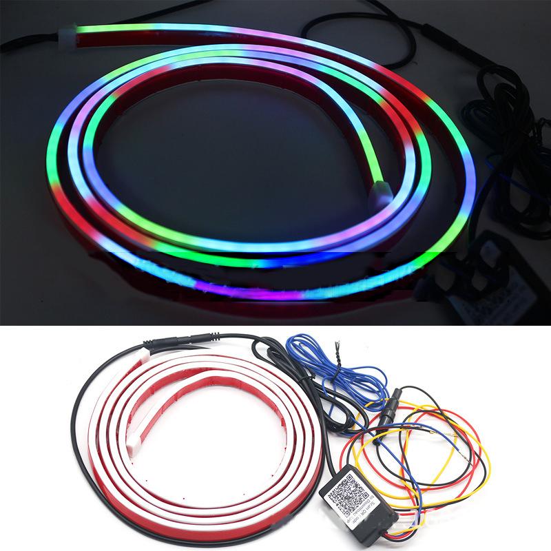 Striscia LED Dinamica per Cofano Auto Luce Cofano Motore Striscia LED DRL Luci Diurne Striscia LED Flessibile Decorazione Auto Accessori