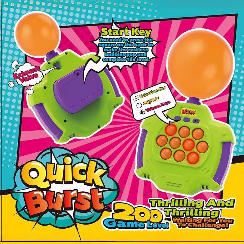 Whack a Mole Balloon Blowing Rechargeable Interactive Game Toy, Mouse Hunter Press & Play Kids Puzzle Machine