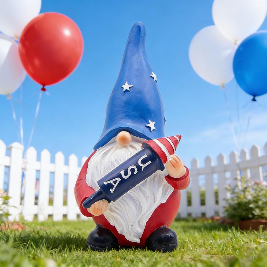 Independence Day Gnome Uncle Sams Tomte Gift Stars And Stripes Handmade Scandinavian Tray Ornament