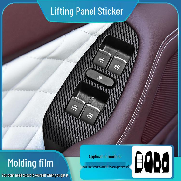 19-20 Great Wall Cannon Interior Carbon Fiber Gear Console Sticker