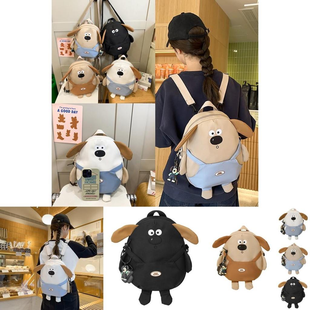 Stilvoller Lässiger Rucksack mit Hundemotiv Für die Schule Mit Bequemen Luftpolster-Trägern