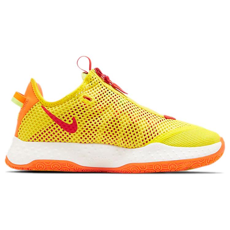 New Nike PG 4 EP Mid Top Color Matching Yellow/Red CD5082-601(S-BOX)