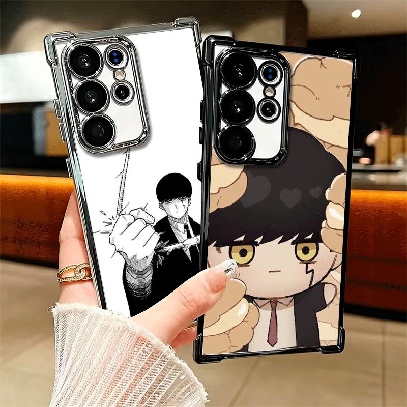Mashle Magic And Muscles Anime Plating Phone Case For Samsung Galaxy S24 S25 FE S26 Edge S23 Ultra S22 S21 Plus S20 Anti-Fall Ai