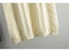 Women's Retro Cable Knit Two-Piece Set: Cardigan & Long Skirt
