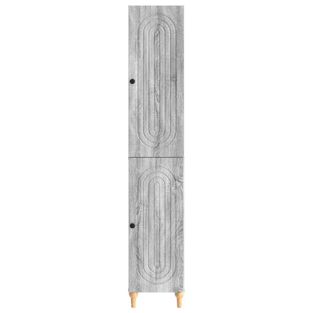 Cabinet Set 2 pcs Grey Sonoma Wood Material