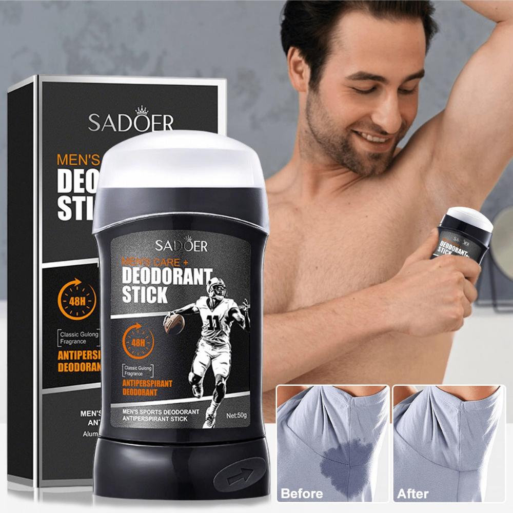 Stick Deodorante Uomo Lunga Durata 48H Protezione dal Sudore Ingredienti Naturali Profumo Fresco Controllo degli Odori per Uomo Comfort per Tutto il Giorno