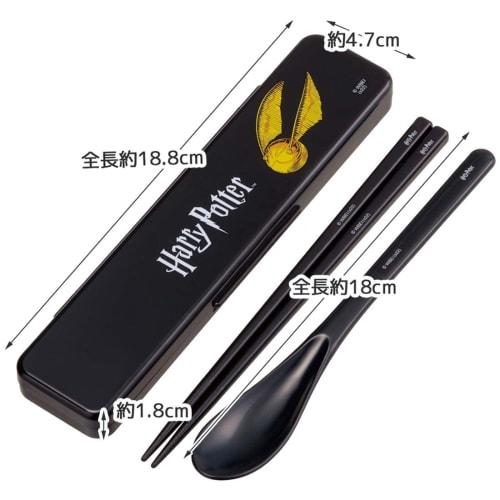 Skater Chopstick Spoon Combination Set 18cm Antibacterial Treated Lunch Box for Adults Comes with Silicone Cushion and Doesn't Make a Sound Made in Ja