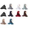 Women Headscarf Hat Lightweight Breathable Soft Crystalline Golden Wire Design Head Wrap Color-blocked Turban Hat