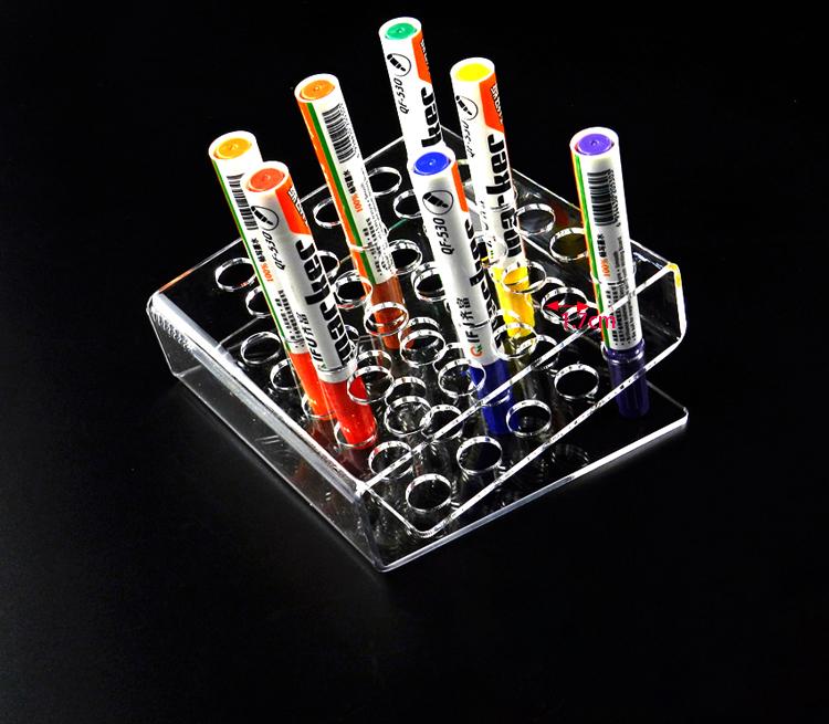 Clear Acrylic Neutral Pen Holder Eyebrow Pencil Display Stand Ballpoint Pen Storage Rack Shelf Supermarket Store Display Stand
