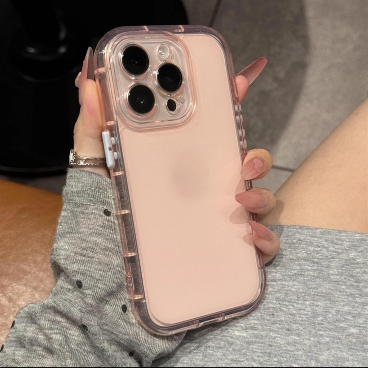 

Cute Oval Soap Soft Silicone Jelly Candy Clear Case For iPhone 16 15 14 Plus 12 13 Pro Max Airbag Shockproof Camera Protect Capa iPhone 12