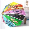 Kawaii Eevee Pattern Umbrella Lightweight Folding Windproof Umbrella Anime Pokemon Fans Daily Outdoor Use