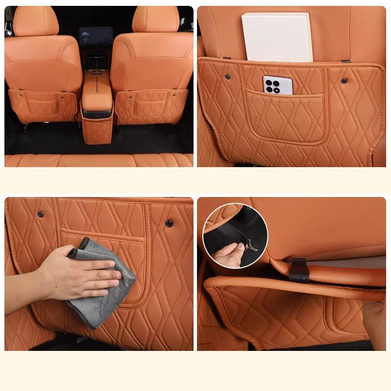 For GAC AION V 2025-2026 Car Seat Back Kick Guard Pad Leather Cushion Dirt-resistant Automobile Modification Supplies