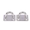 2Pcs Universal Square Eye Plate With Round Ring Stainless Steel Ship Bolt Seat Fixing Buckle Marine Sunshade Sail Accessories