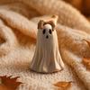 Halloween Party Table Decor Ghost Figurine, Cute Statue with Creepy Cape Fingers, Resin Figurine for Home Desk Decor, Funny Indoor Hand-carved