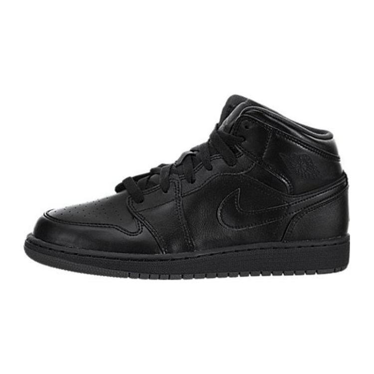

Новые Jordan 1 Mid Triple Black 2015 GS 554725-030 38