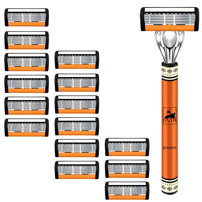 Shaver Brand New Design  Razor Shaving Six Layer Shaver Reusable Razor Imported Blade Multi Tool Head Change