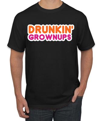 T-Shirt Grafica da Uomo Drunkin Grownups