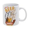 1pc 11oz Double-Sided Printed Ceramic Mug for Beer Fans, Perfect Daily Cup and Fun Surprise Gift