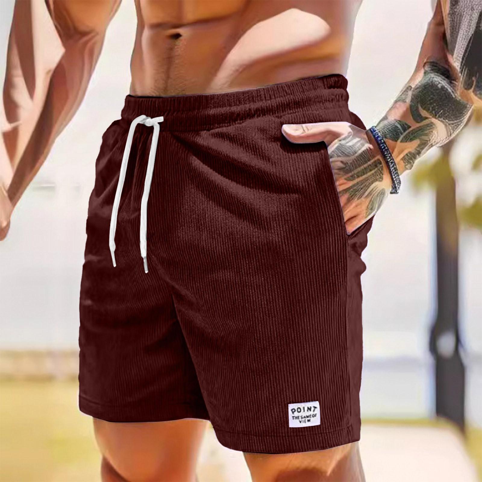 

Men s Lace-up Sweatpants Men s Cargo Shorts Casual Pants XL винний