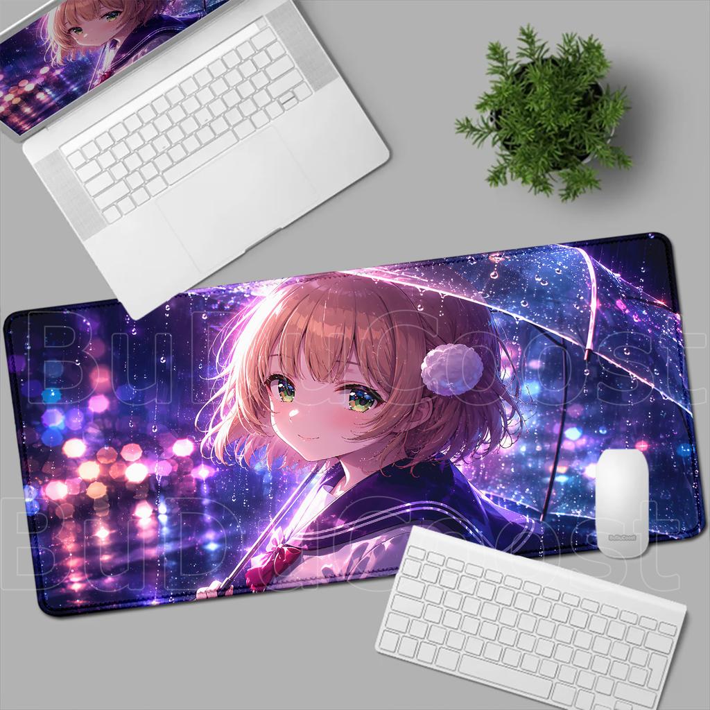 Popular Songs Shukusei Loli Kami Requiem Shigure Kawaii Girl Shigure Ui MousePad HD Non-Slip Rubber Speed Anti-fray Keyboard Mat