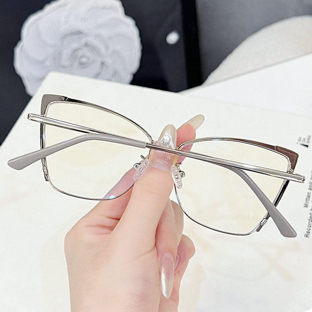 Fashion Big Frame Blue Ray Blocking Anti-Blue Light Glasses Ultralight Eye Protection Computer Goggles Metal Optical Eyeglass