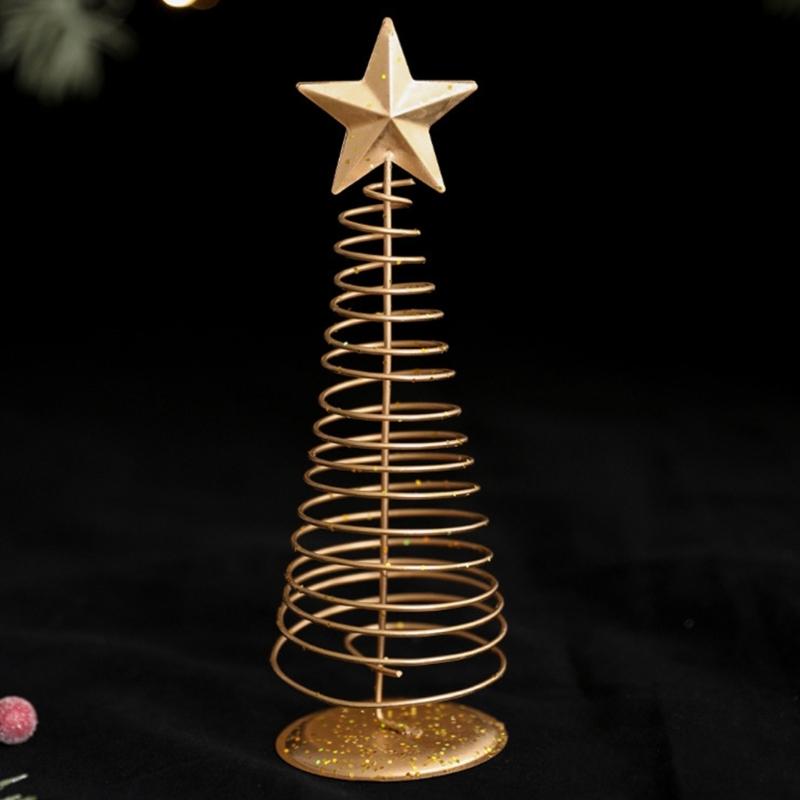 Weihnachtsbaumschmuck mit Sockel Stern Eisen Weihnachtsbaumschmuck für Tischplatte Party Feiertagsdekorationen