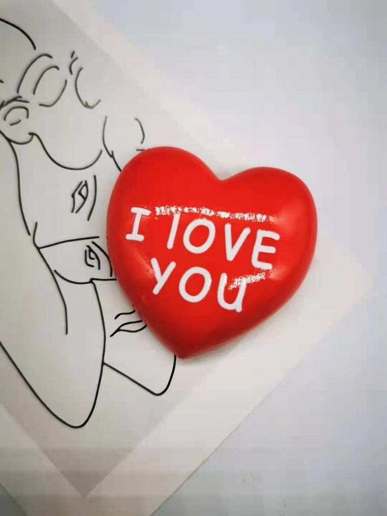 Big Heart Fridge Magnetic Stickers 3D Sweet Heart Shape Decor for Refrigerator Kawaii Magnetic Stickers for Home Decoration