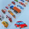 10 Sheets 3D Stickers for Kids Cartoon Vehicle Stickers kindergarten Reward Stickers for Studernt Toy Gift for Children Boy Girl