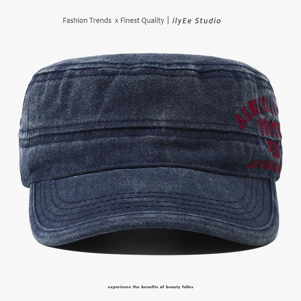 

1Pc Embroidery Baseball Caps for Men Women,Comfort Fit Casual Flat Top Hat,Adjustable Cadet Driver Hats for Outdoor Activities One Size темно-синього кольору