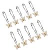 10Pcs Colorful Acrylic Butterfly Shower Curtain Rings Rusts Resistant Decorative Curtain Hooks for Bathroom Accessories