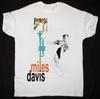 Miles Davis Biały Mężczyzna i Kobieta Koszulka z Krótkim Rękawem Rozmiar S Do 4XL Koszulka Unisex