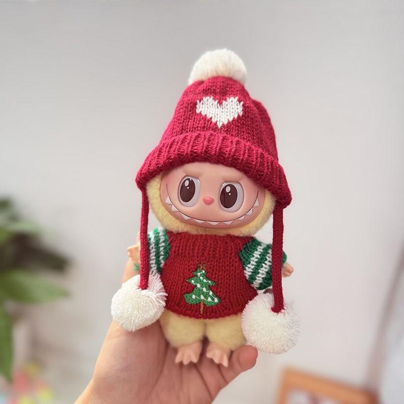 The First, Second and Third Generations of Christmas Baby Clothes Wear 17cm Pendants, and The Clothes Sit with Colored Beads Christmas Set.