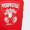 adidas Moletom Neo W Artist Estampado com Capuz Esportivo Feminino Vermelho GS2573