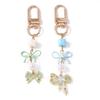 Feminine Key Ring Elegant Sweet Heart Charm Key Ring Cute Keychain High-Quality Bow Pearl Keychain For Gifts Key Organizer Bag
