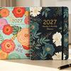 A5 Agenda Book Floral Pattern Planner Notebook Portable 2027 Schedule Book  Students