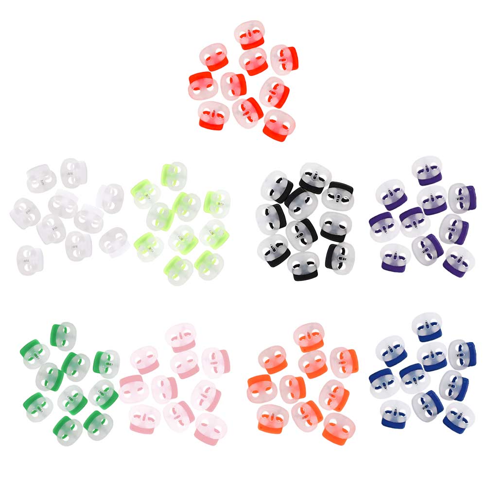 Shoelace Cord Lock Clip Lanyard Parts Spring Buckle Toggle Clips Cord Lock Stopper Buttons