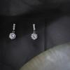 Shandtsuki Zirconia Earrings Birthday Stone Dangling Earrings Silver Ladies Earrings Cubic Zirconia Drop Earrings Simple Office Piercing Business