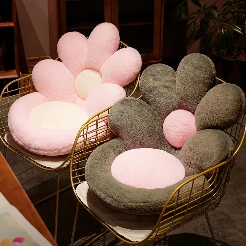 Sunflower Integrated Seat Cushion Office Long Time Sitting Chair Cushion Student Dormitory Household Plush Petal Buttock Cushion