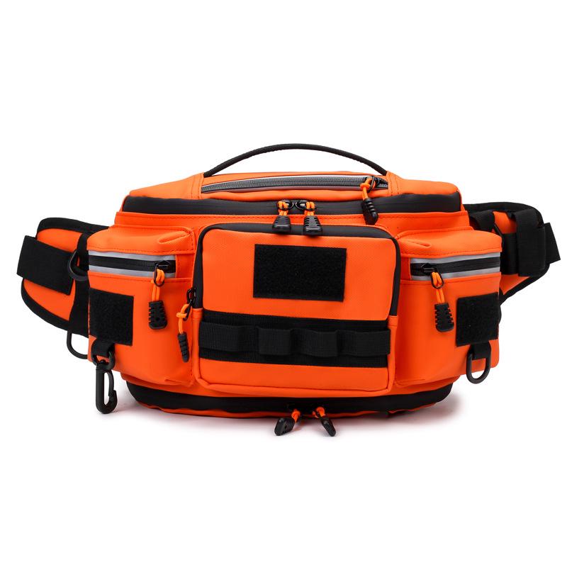 Men's Multifunctional Outdoor Cycling & Fishing Waist Bag - Expandable Crossbody Lure & Rod Storage Bag