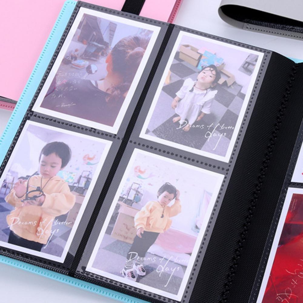 Sonderpreis Standard-3-Zoll-Fotoalbum PP elastisches Volltonfarbe großes Fassungsvermögen Polaroid Spielkarte Stern kleine Karte Speicheralbum