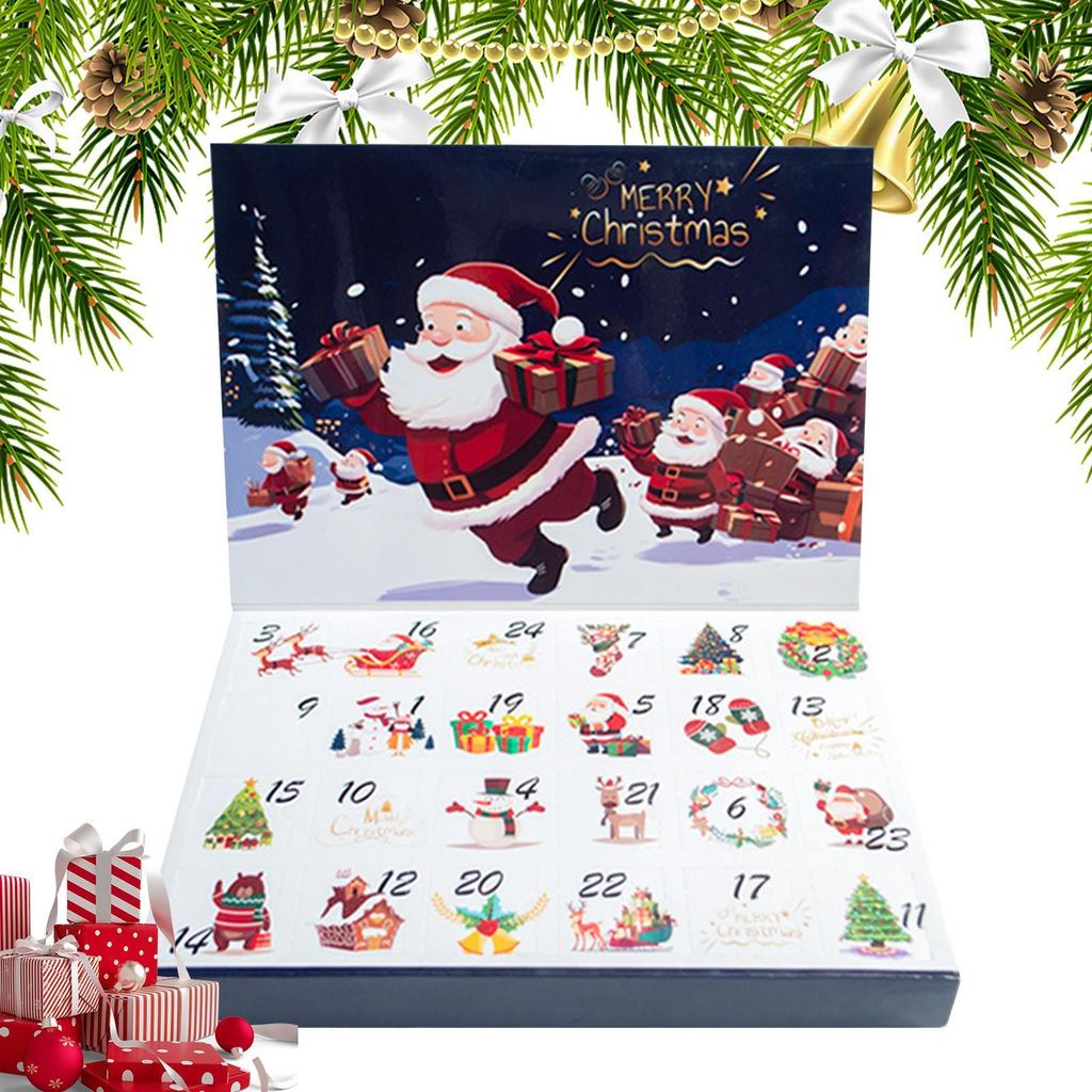 2025 Christmas Advent Calendar Empty Box DIY Craft Kit Holiday Countdown Surprise Gift Festive Season Home Decor Unboxing Fun