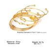 European & American Rhombus Braided Bangle Set: 5 Irregular Punk-Inspired Bangles