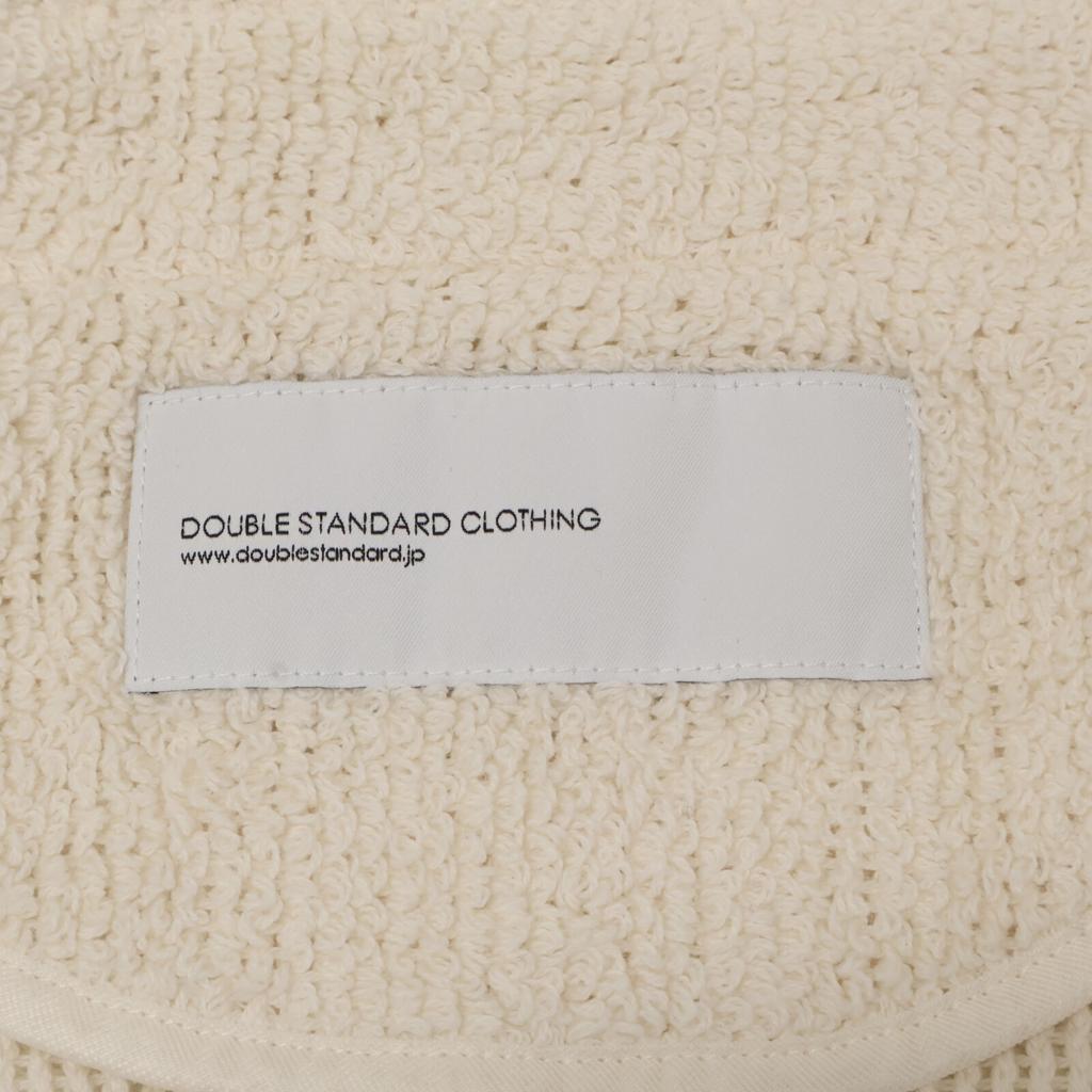 DOUBLE STANDARD CLOTHING White Pile Double-breasted Jacket with Pearl Buttons Jacket 36 IvoryUsed