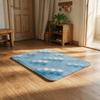 Blue Geometric Area Rug Boho Southwestern Diamond Pattern Mat for Living Room Bedroom Runner Plush Soft Machine Washable Home De