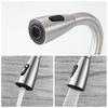 Stainless Steel Pull-out Kitchen Faucet with Dual Outlet for Cooling and Heating