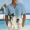 Camicia Casual da Uomo con Palma di Cocco Camicia Hawaiana Estiva Camicia Aloha Manica Corta Resort Hawaiano