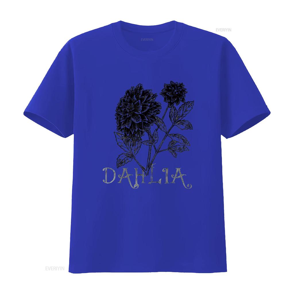 Dahlia Flower Garden Art T Shirt Kids Boys Girls White Small Vintage Washed Stylish Unisex Slightly Graphic Versatile Stretched