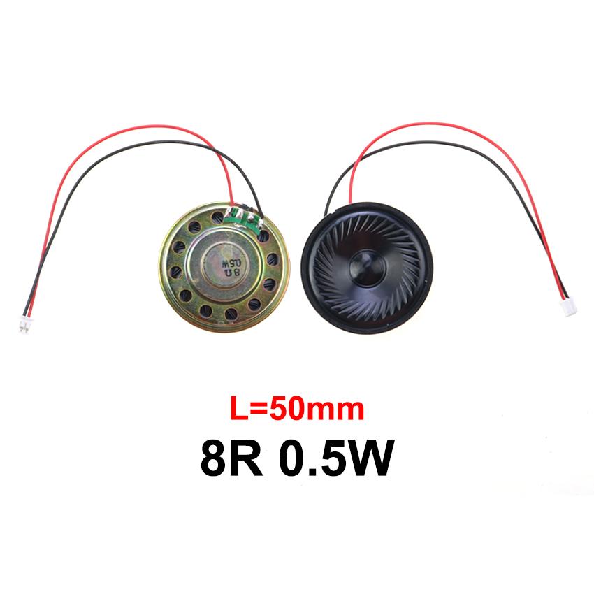 1X 8 Ohm 8R 0.5W Mini Ultra-thin Horn Speaker Diameter 20mm 23mm 28mm 30mm 36mm 40mm 50mm 57mm Loudspeaker W/ P2.0 Termina Wire