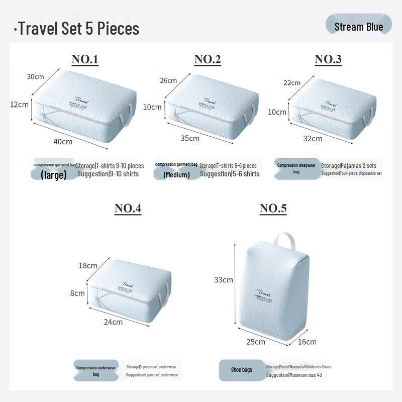 Compression Travel Packing Organizer Set
